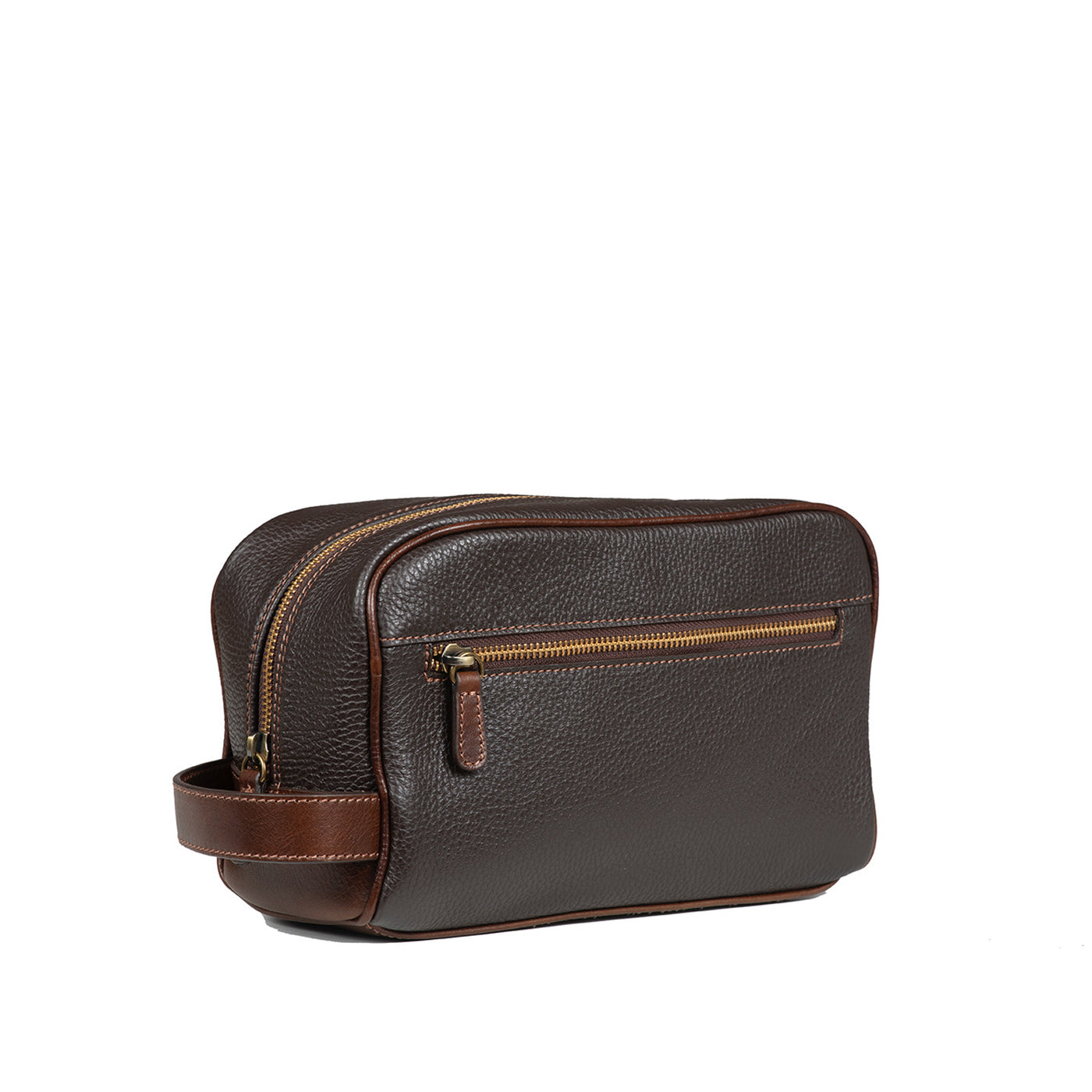 BIG TOILET BAG GRAIN DARK BROWN