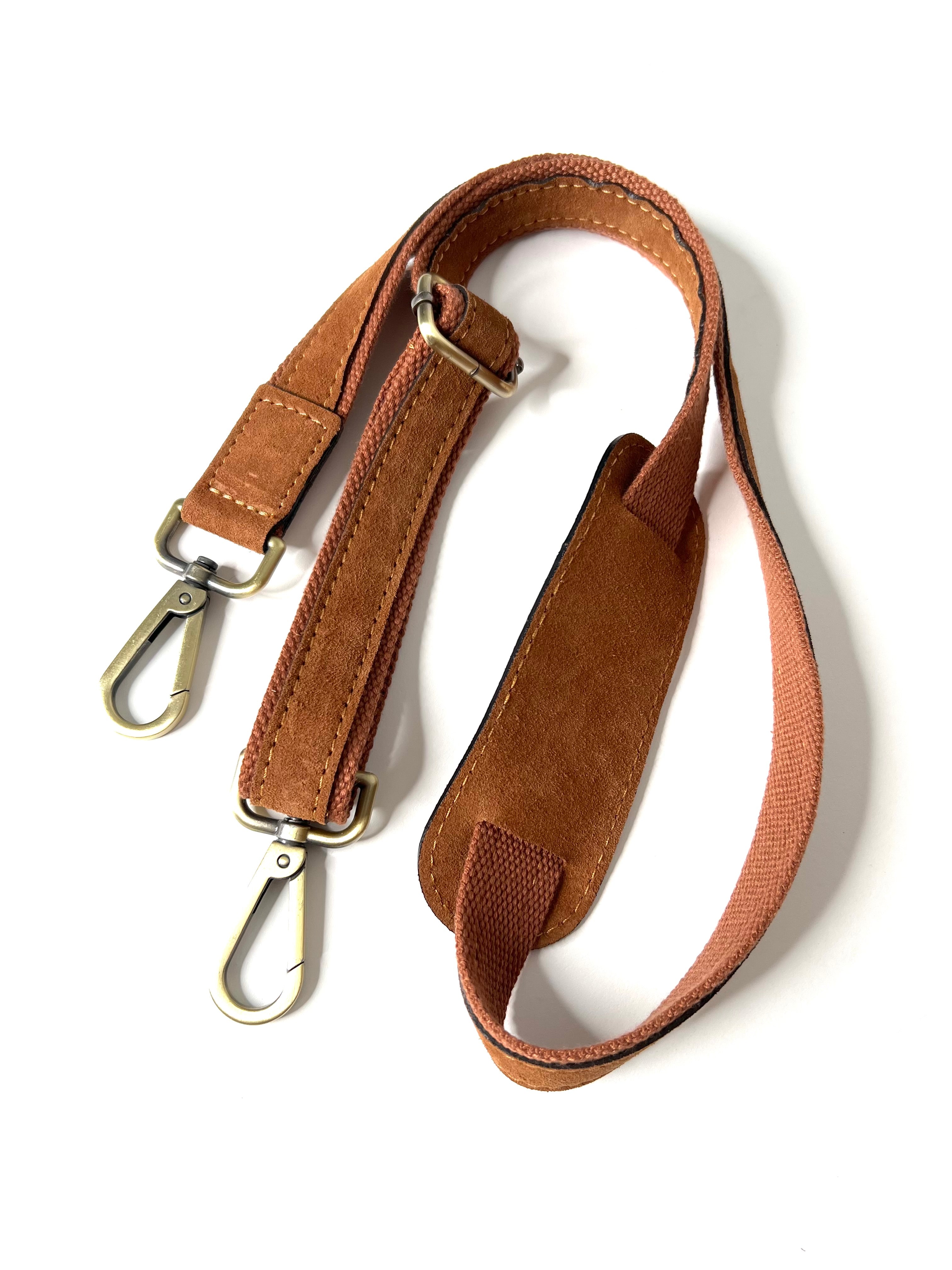 Cognac Suede Weekend Bag