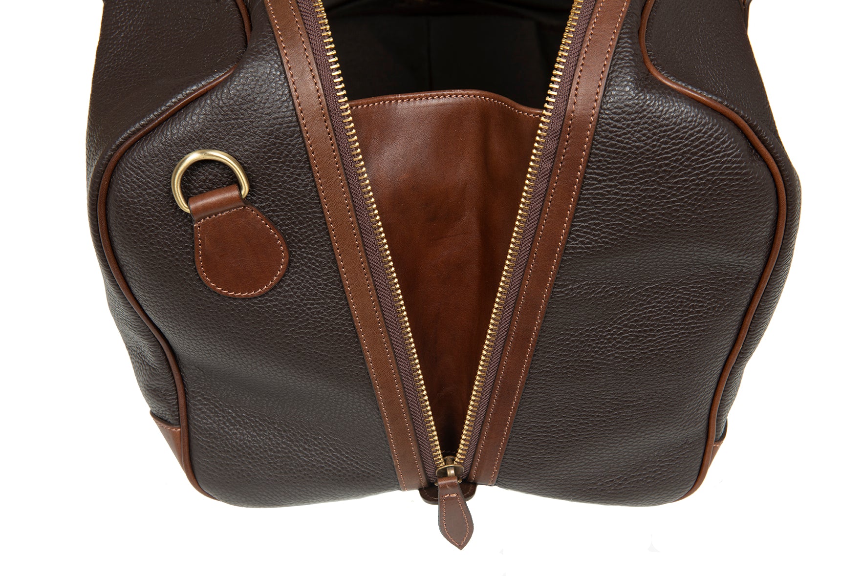 WEEKEND BAG GRAIN DARK BROWN