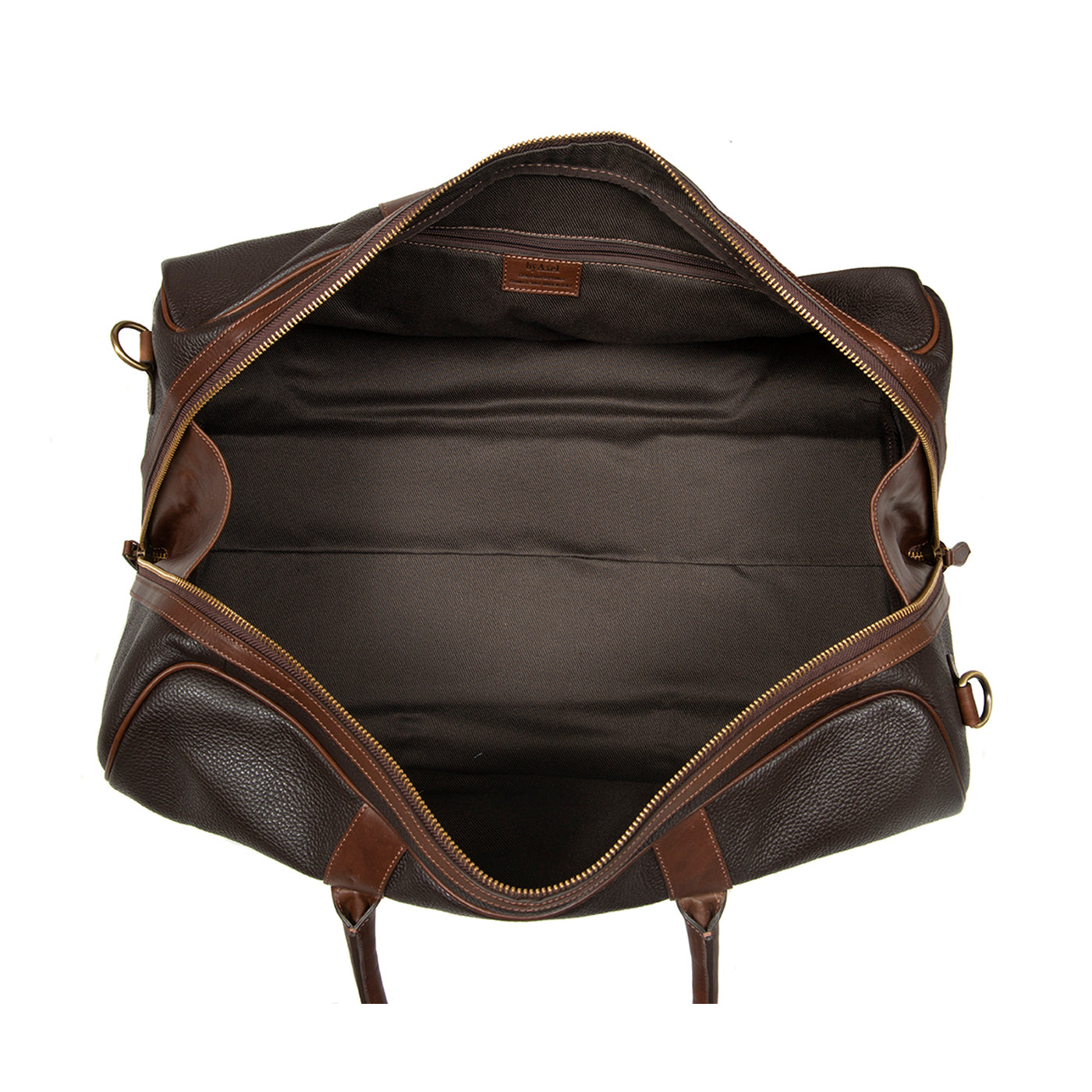WEEKEND BAG GRAIN DARK BROWN