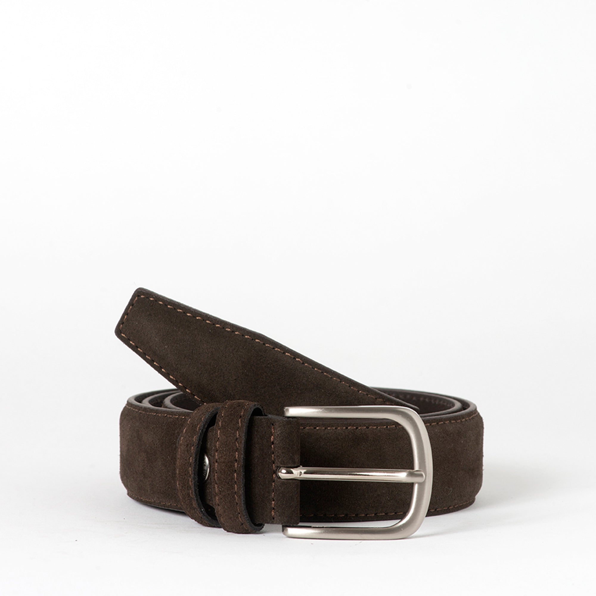 DARK BROWN SUEDE BELT