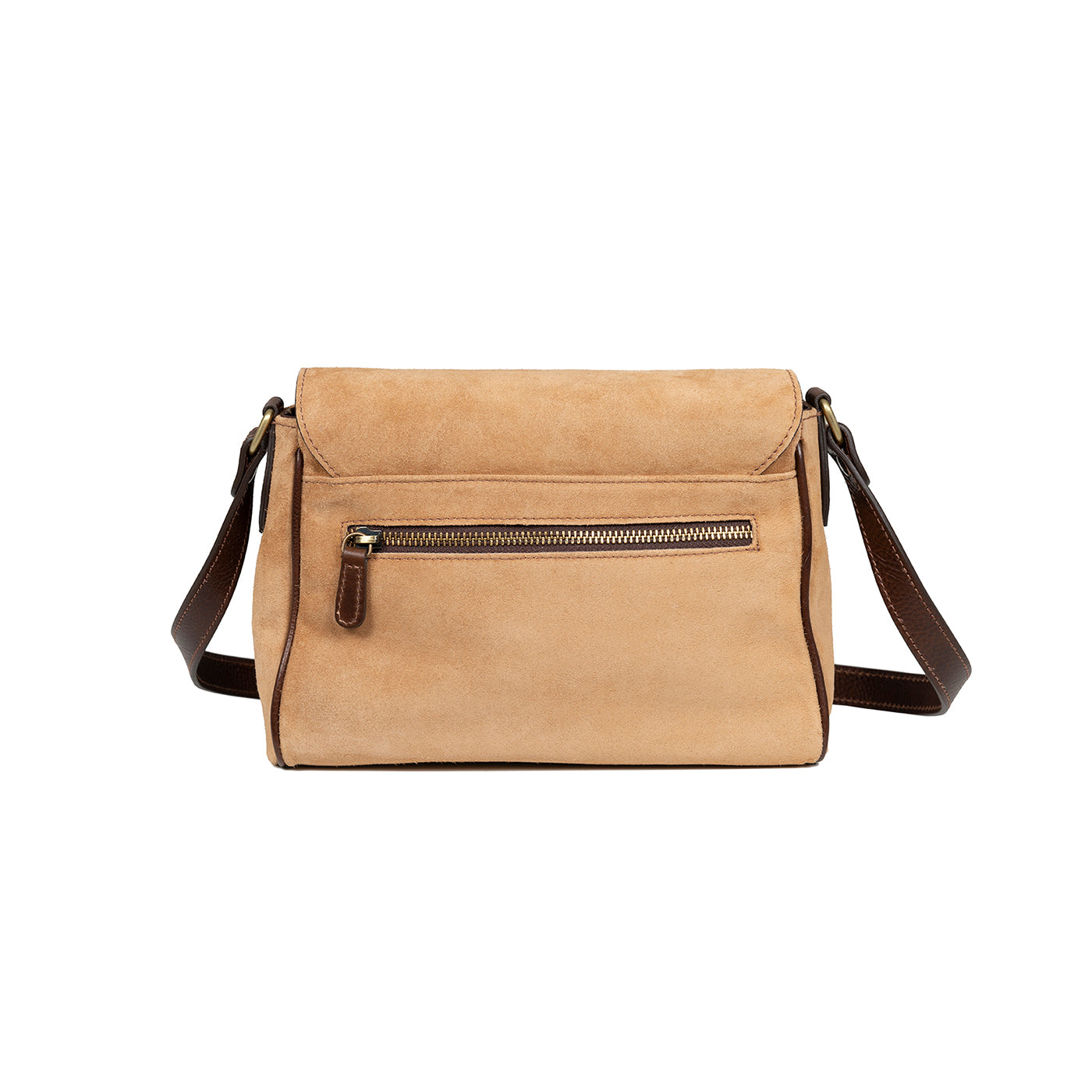 byAxel Saddle Bag i mocka tillverkad i Italien.