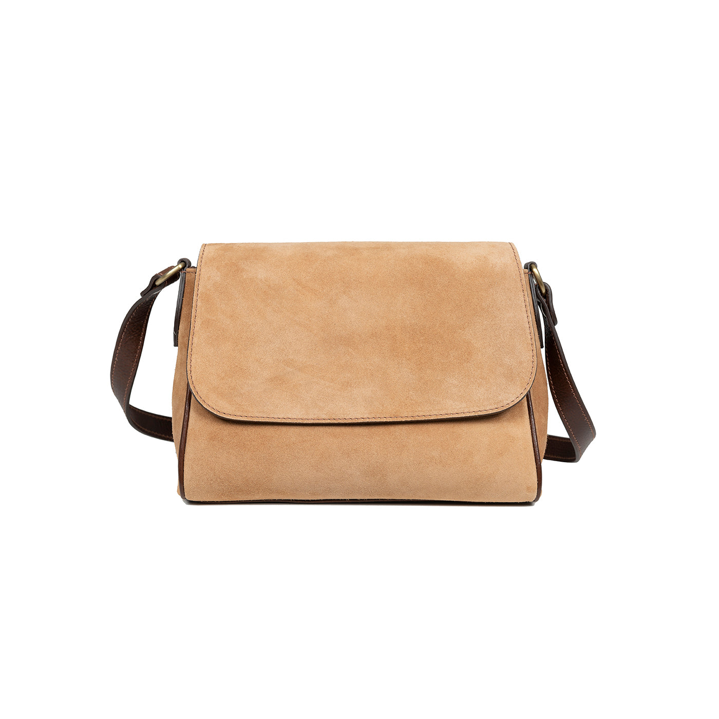 byAxel Saddle Bag i mocka tillverkad i Italien.