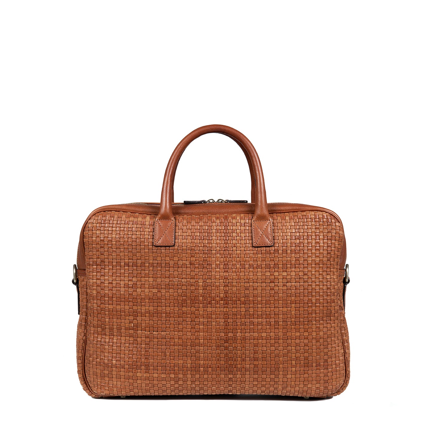 LAPTOP BAG WOVEN BROWN