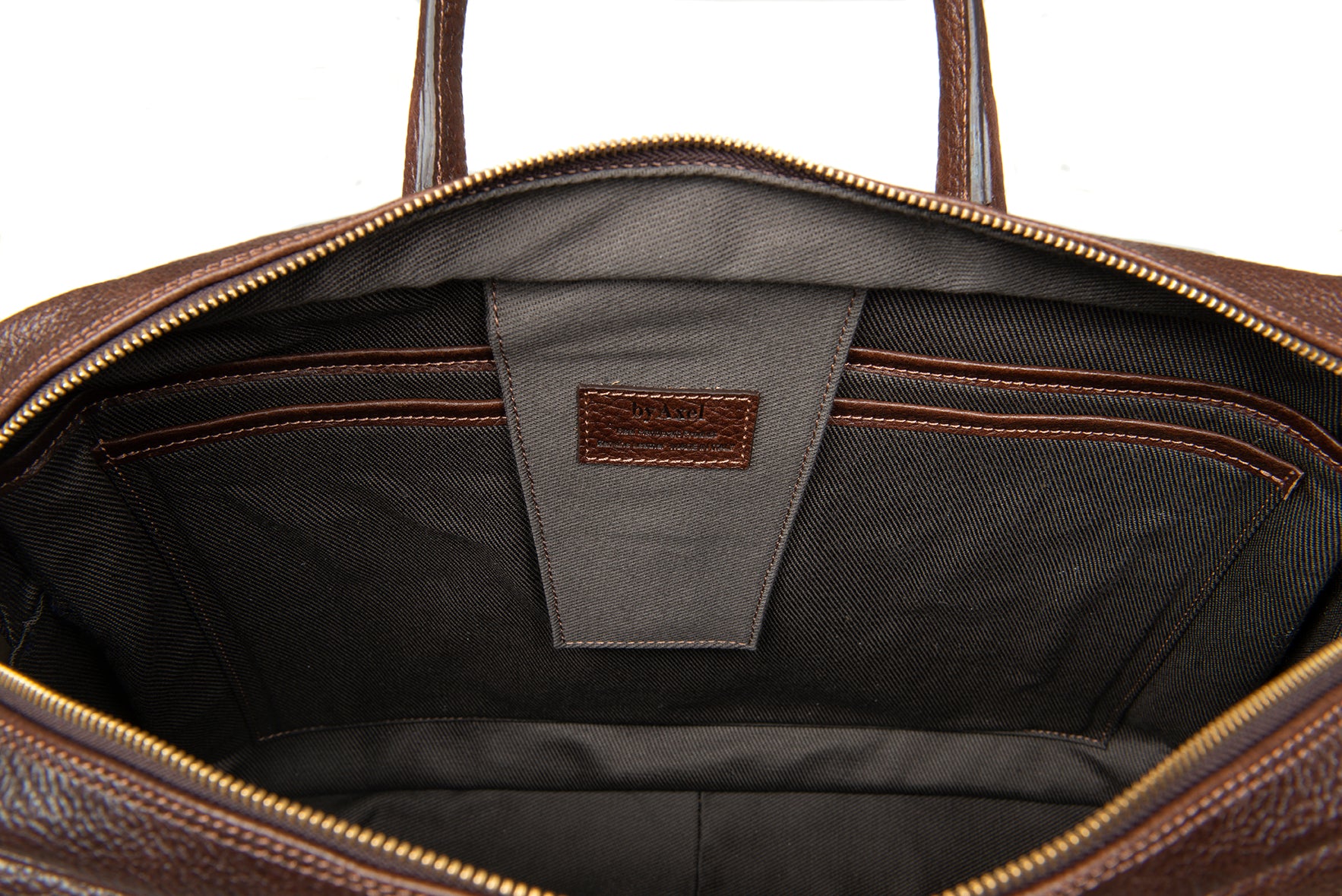 LAPTOP BAG GRAIN DARK BROWN