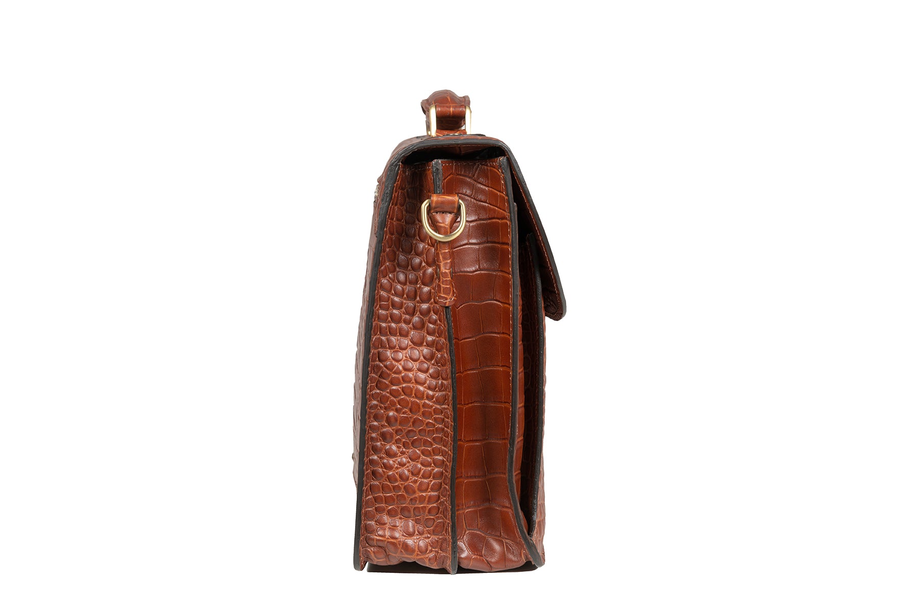 BRIEFCASE CROC BROWN