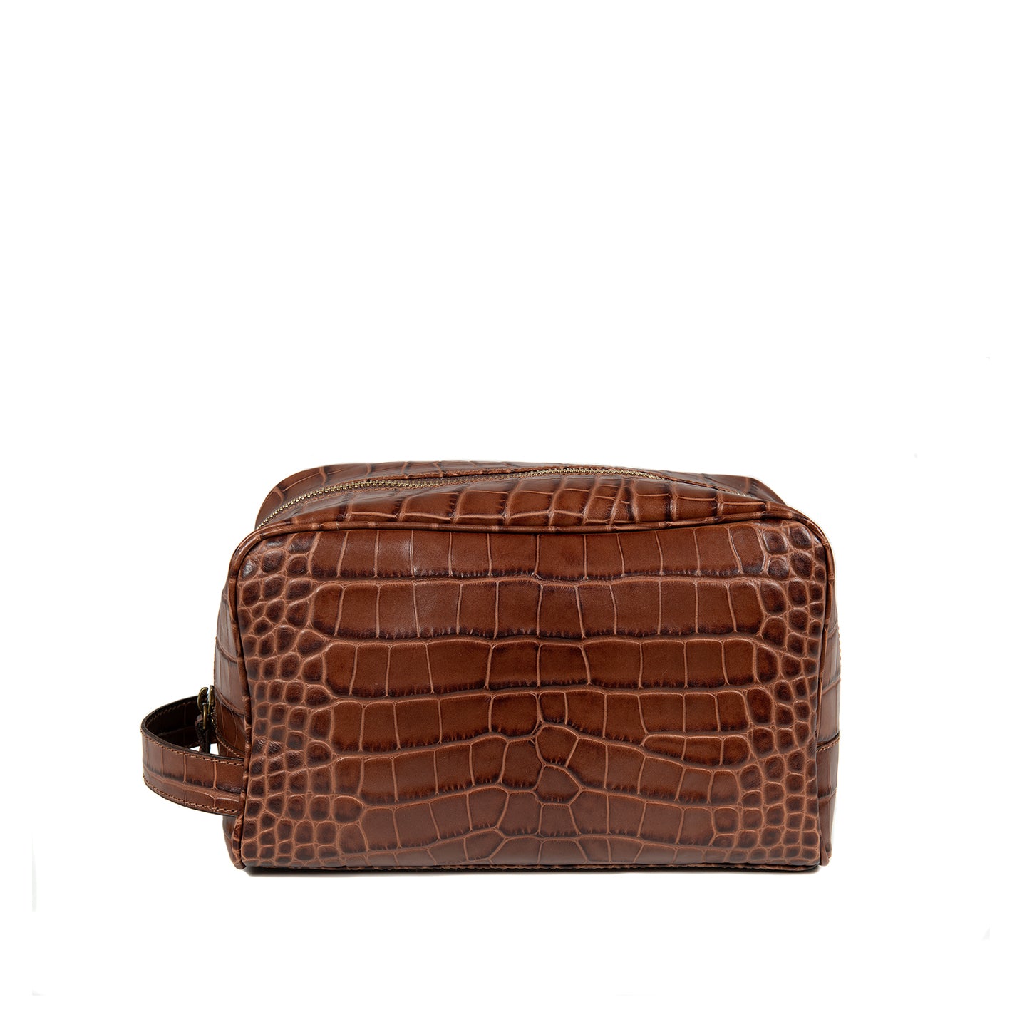 BIG TOILET BAG CROC BROWN