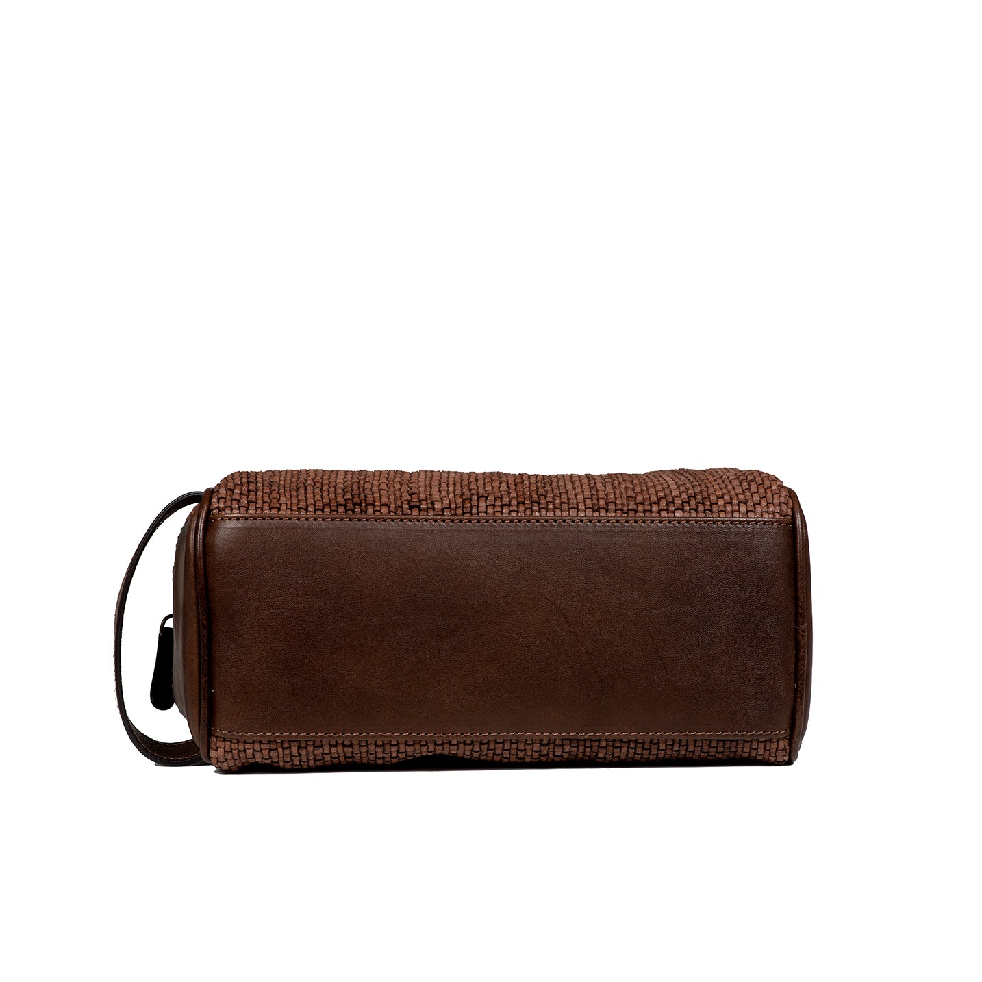 Big Toilet Bag Soft Woven Dark Brown