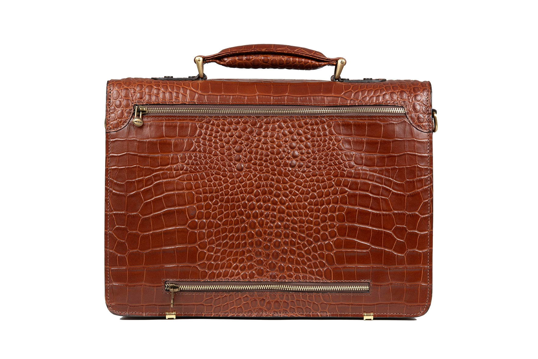BRIEFCASE CROC BROWN