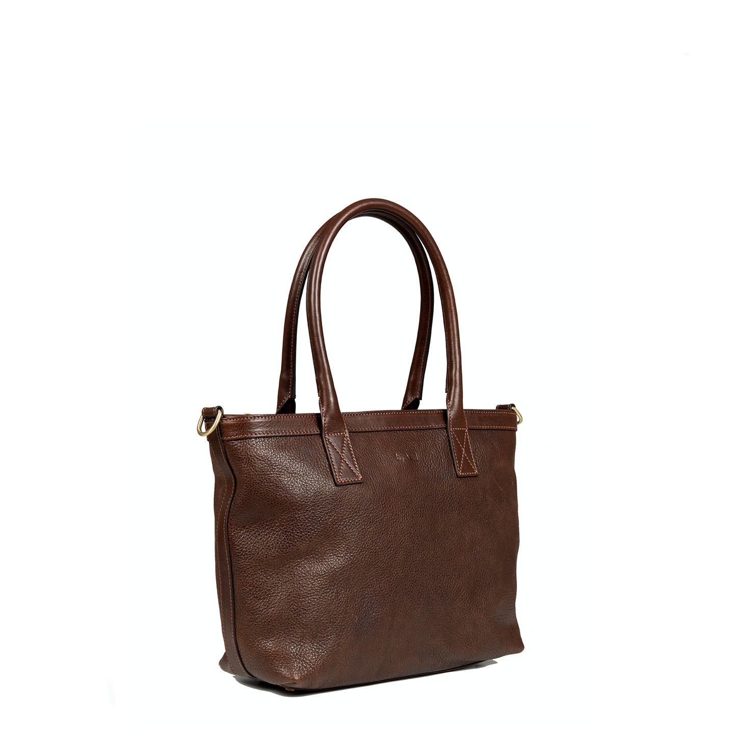 MINI TOTE BAG GRAIN DARK BROWN