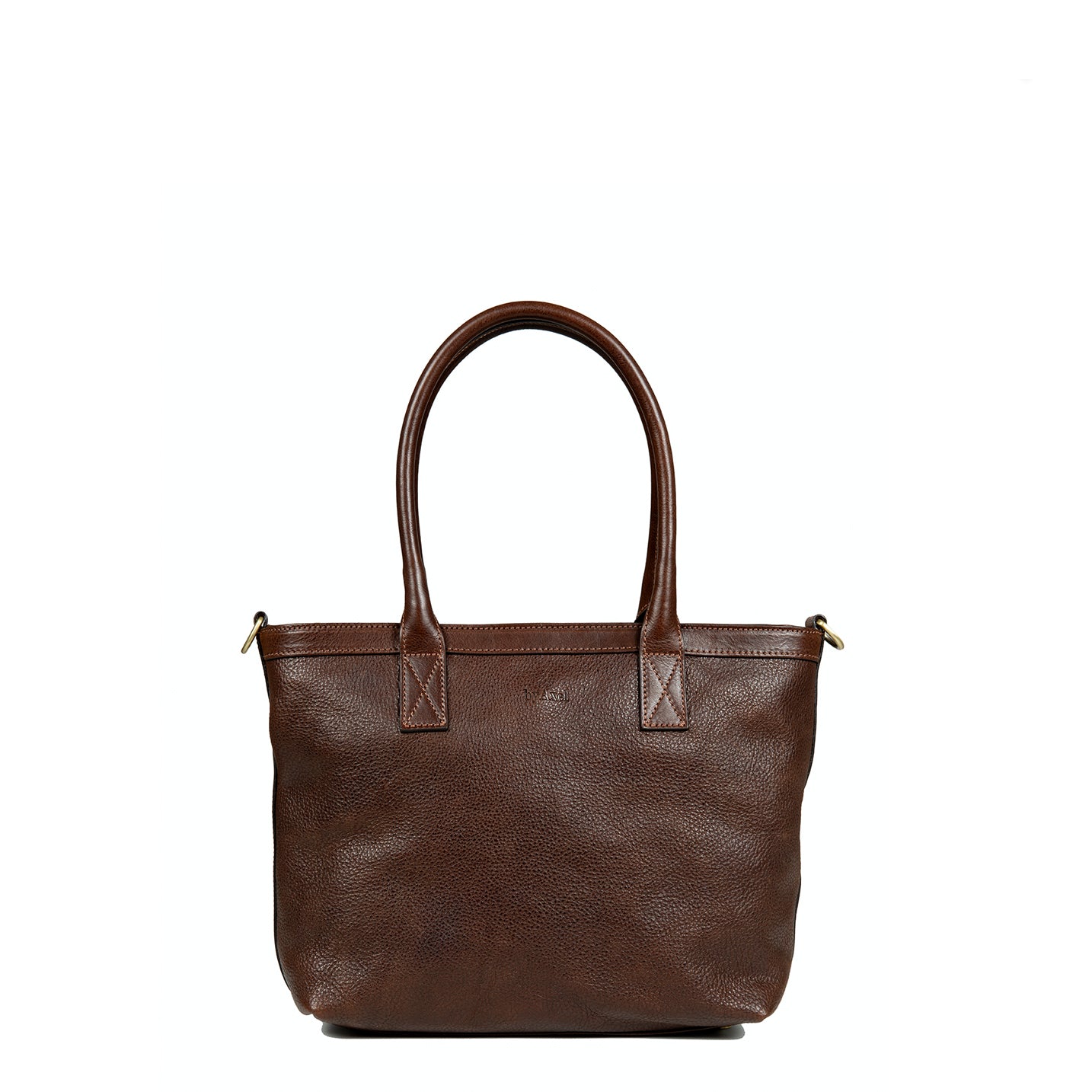 MINI TOTE BAG GRAIN DARK BROWN