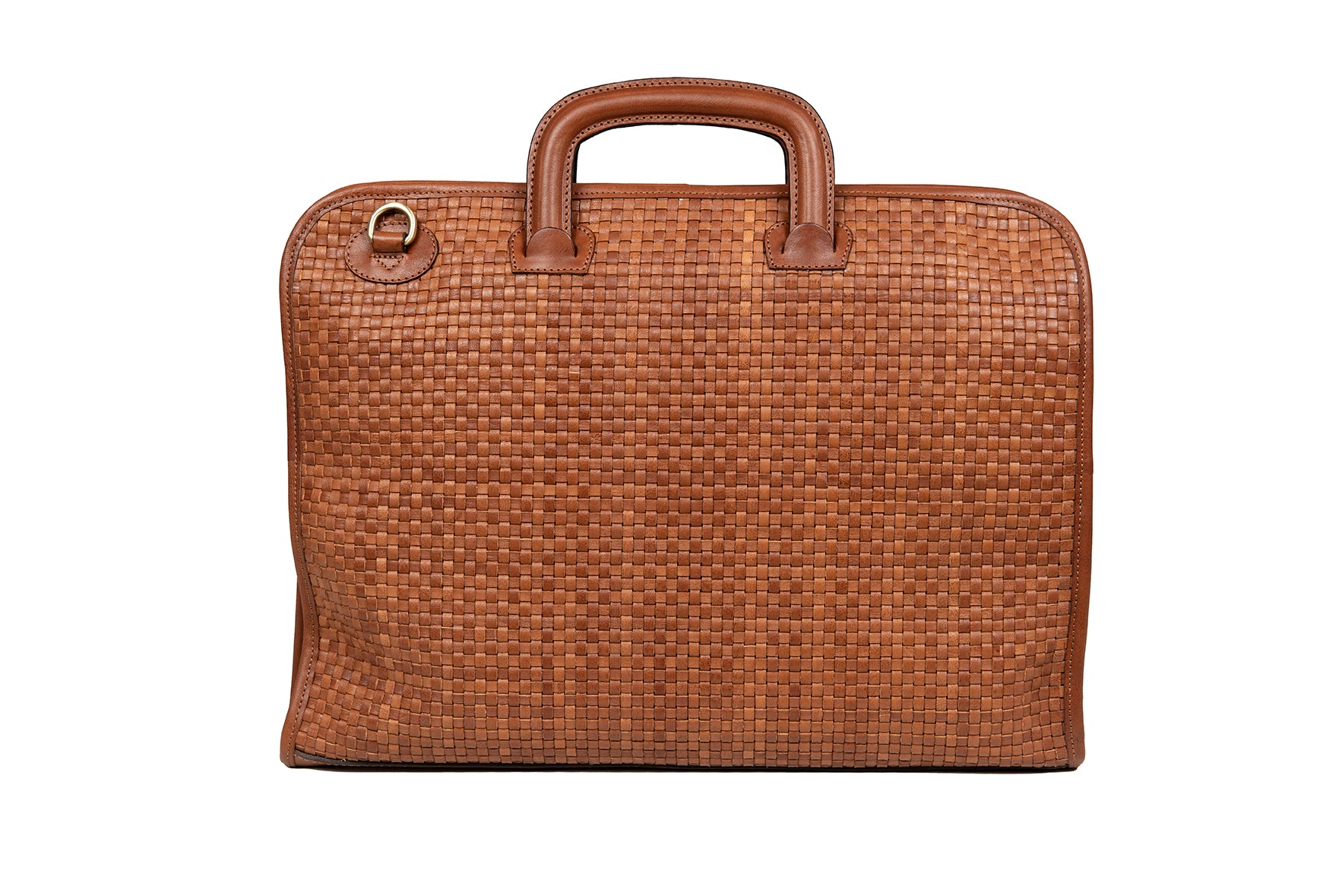 SLIM BRIEFCASE WOVEN BROWN