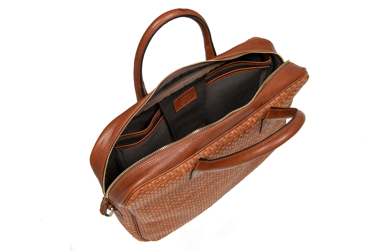 LAPTOP BAG WOVEN BROWN