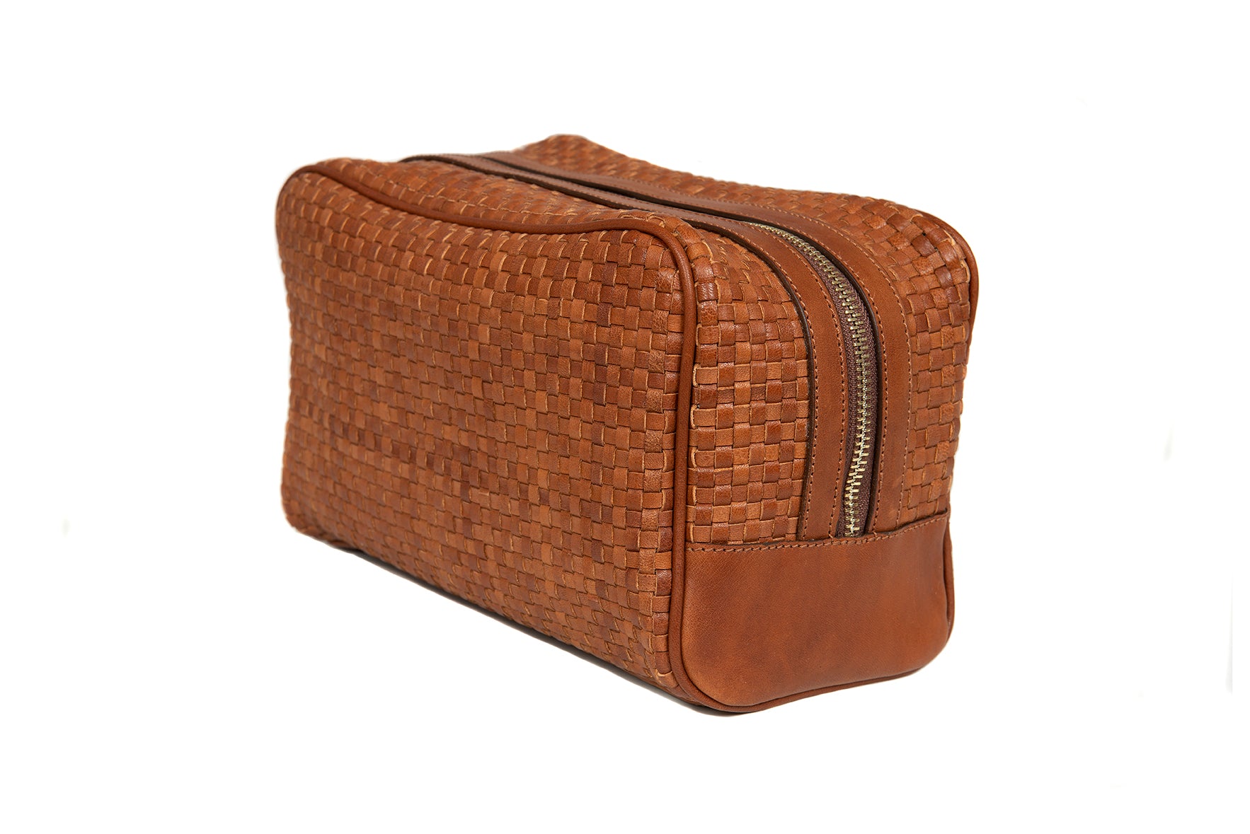 BIG TOILET BAG WOVEN BROWN