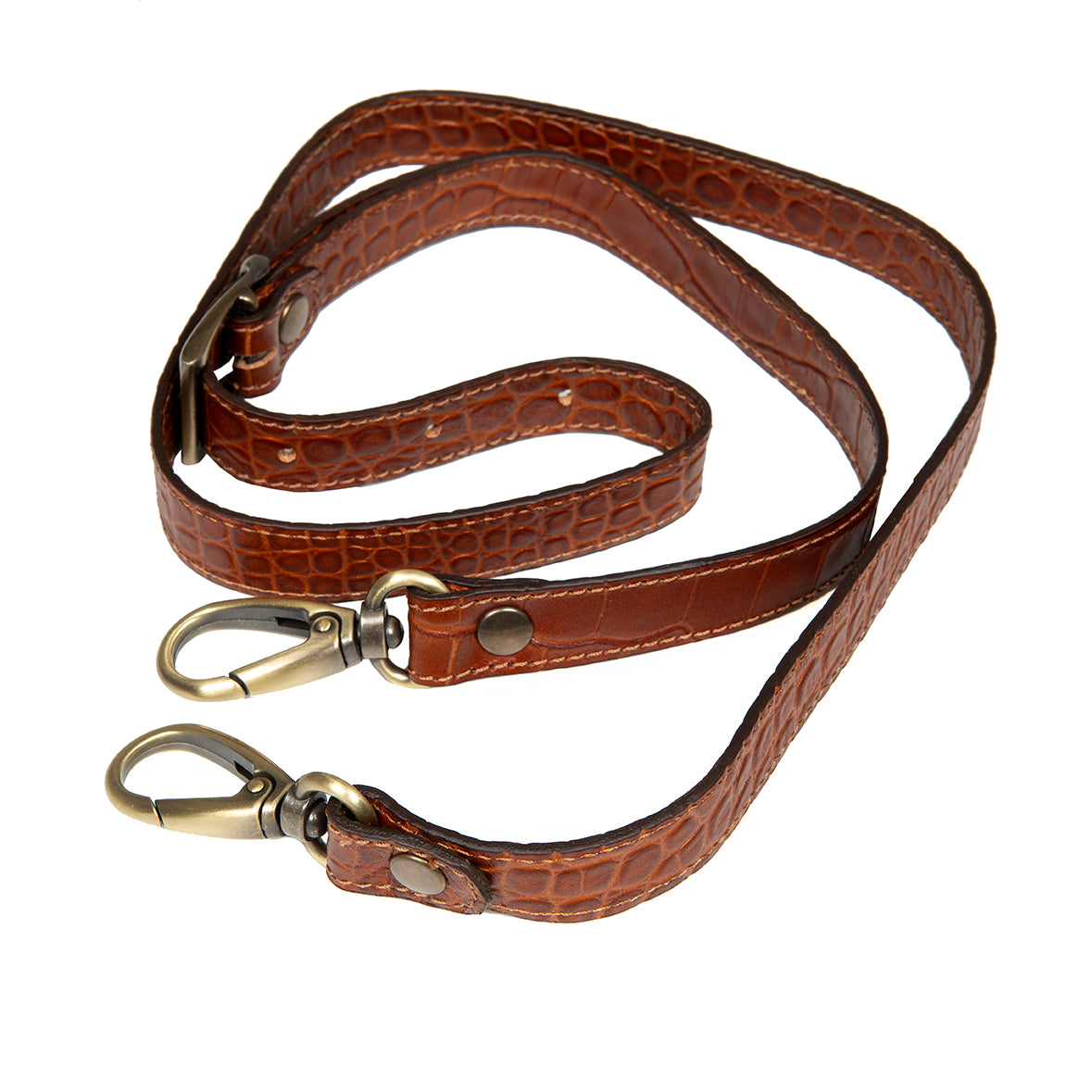 SLIM BRIEFCASE CROC BROWN