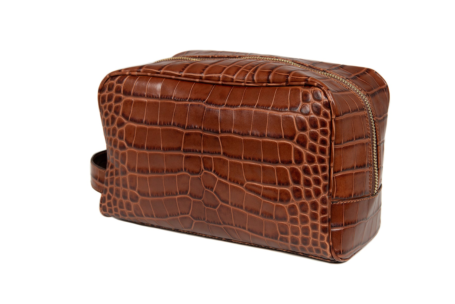 BIG TOILET BAG CROC BROWN