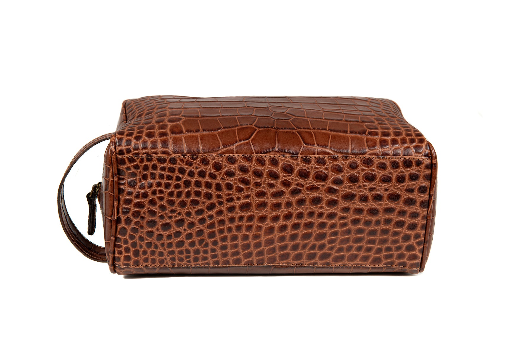 BIG TOILET BAG CROC BROWN