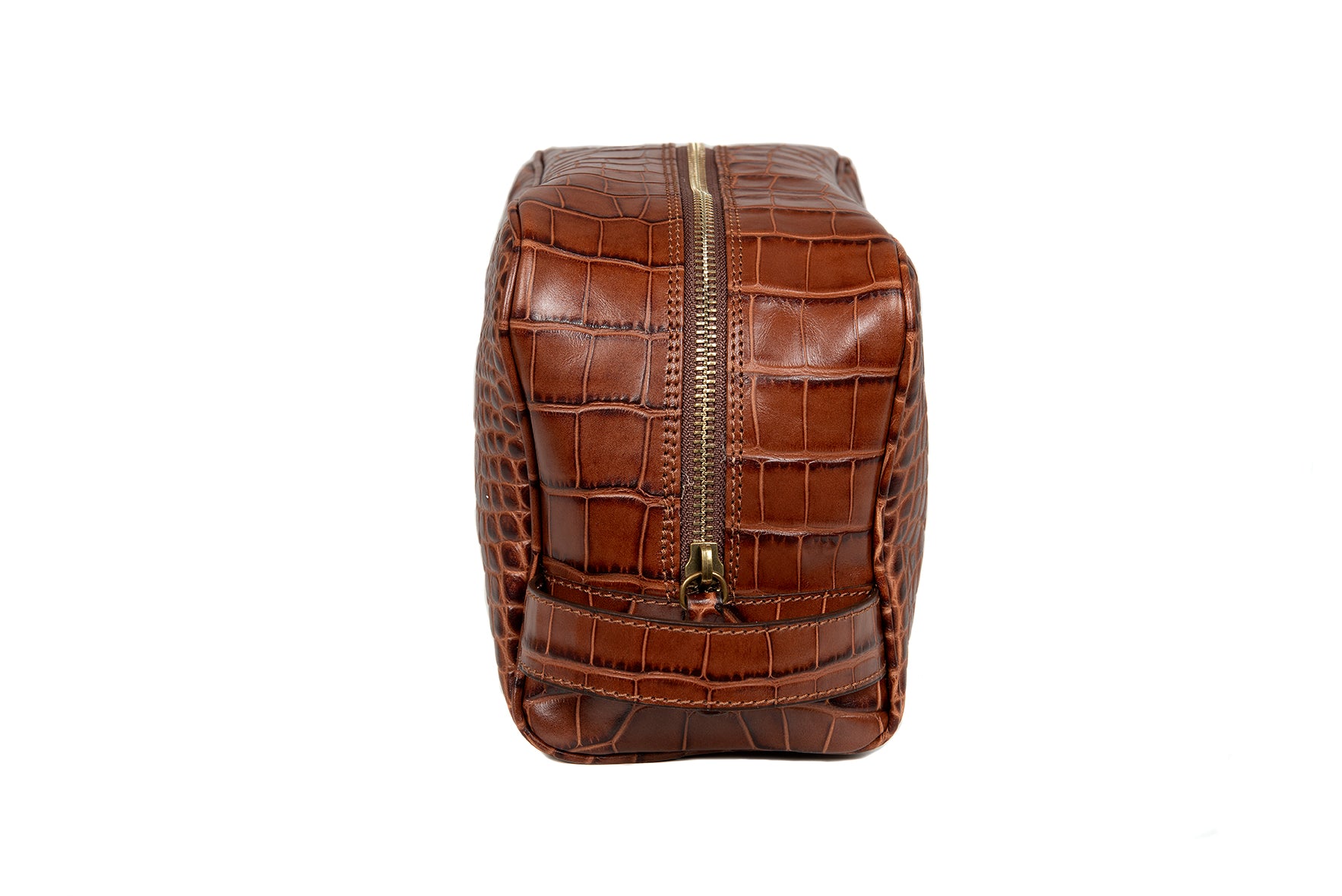 BIG TOILET BAG CROC BROWN