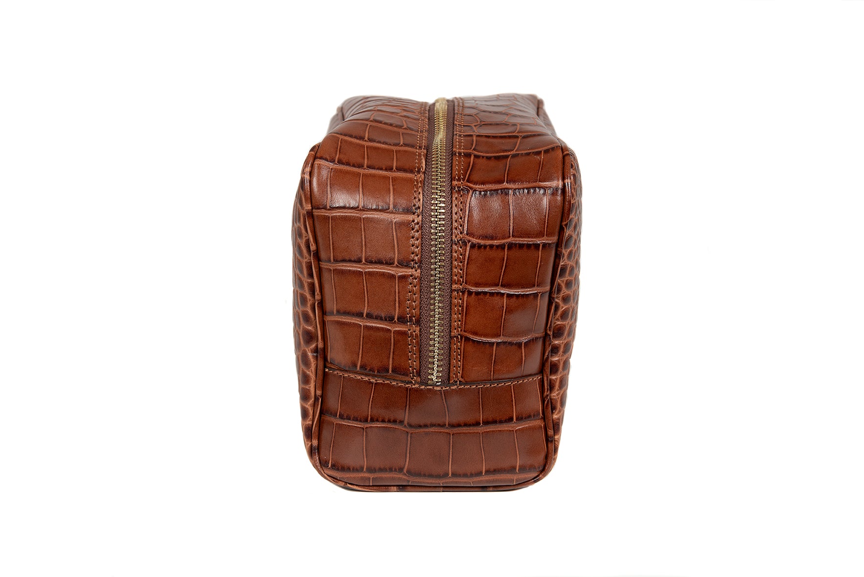 BIG TOILET BAG CROC BROWN