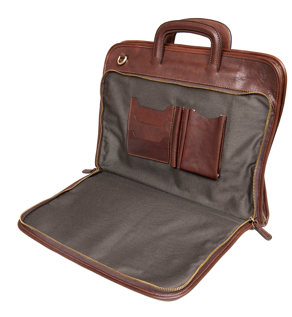 SLIM BRIEFCASE DARK BROWN