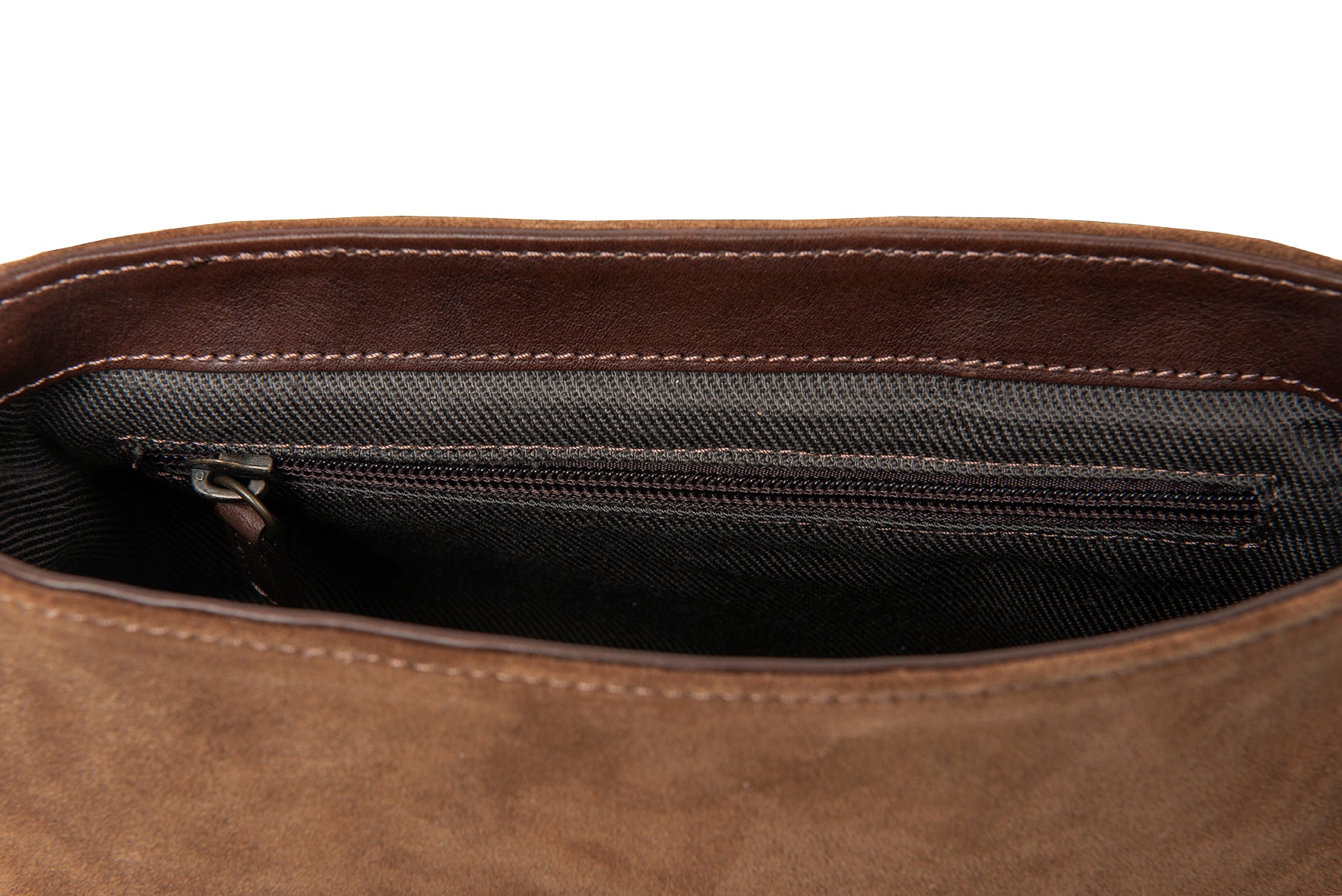 Saddle Bag Suede Chocolate