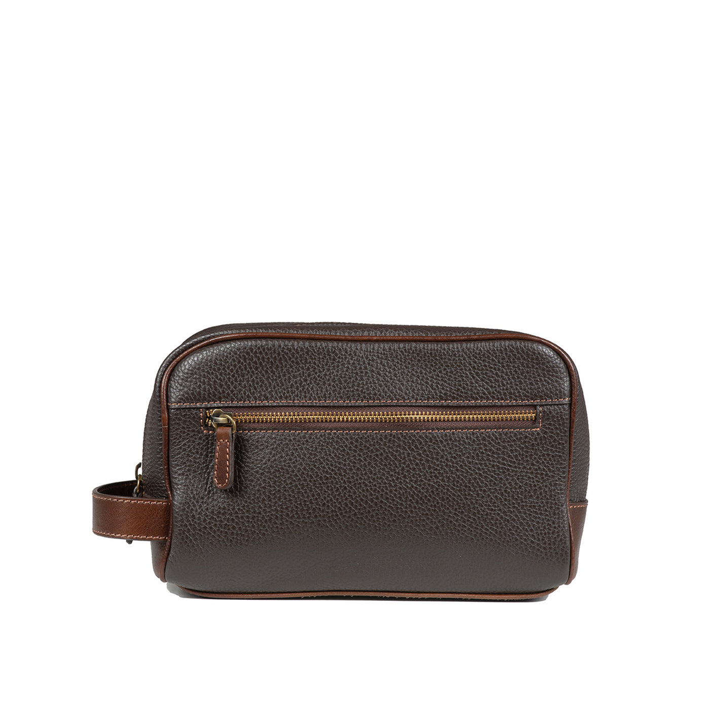 BIG TOILET BAG GRAIN DARK BROWN