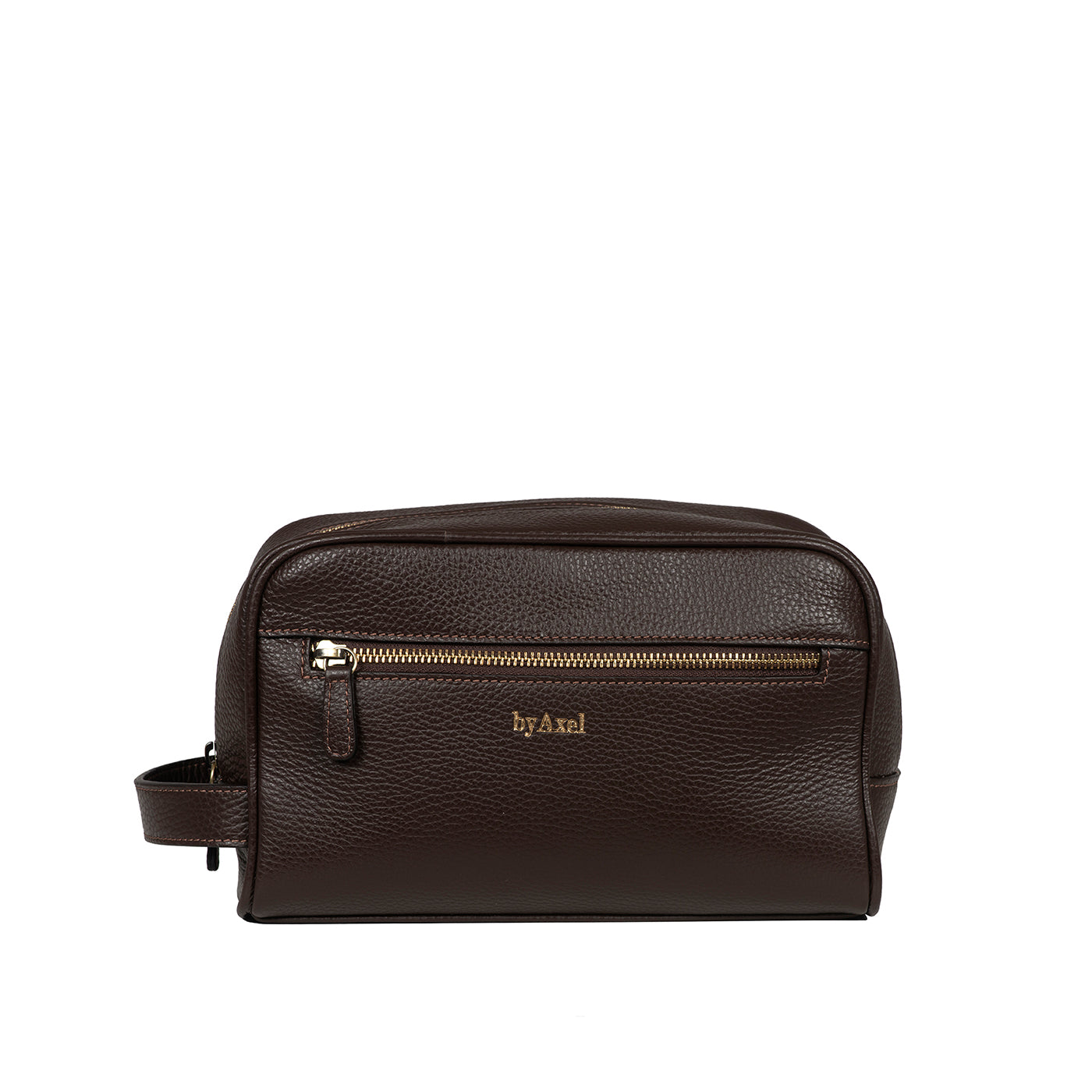 BIG TOILET BAG GRAIN DARK BROWN