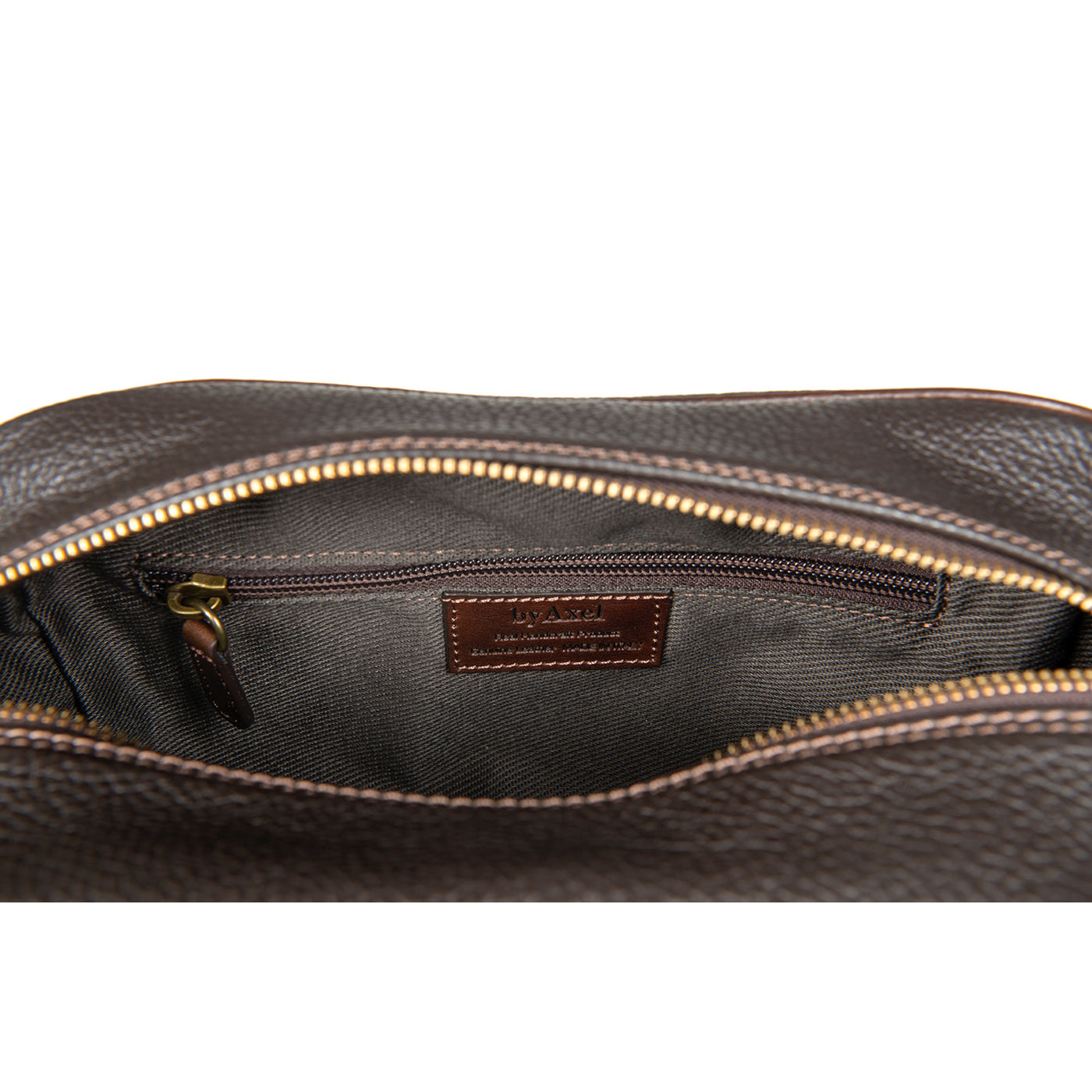 BIG TOILET BAG GRAIN DARK BROWN