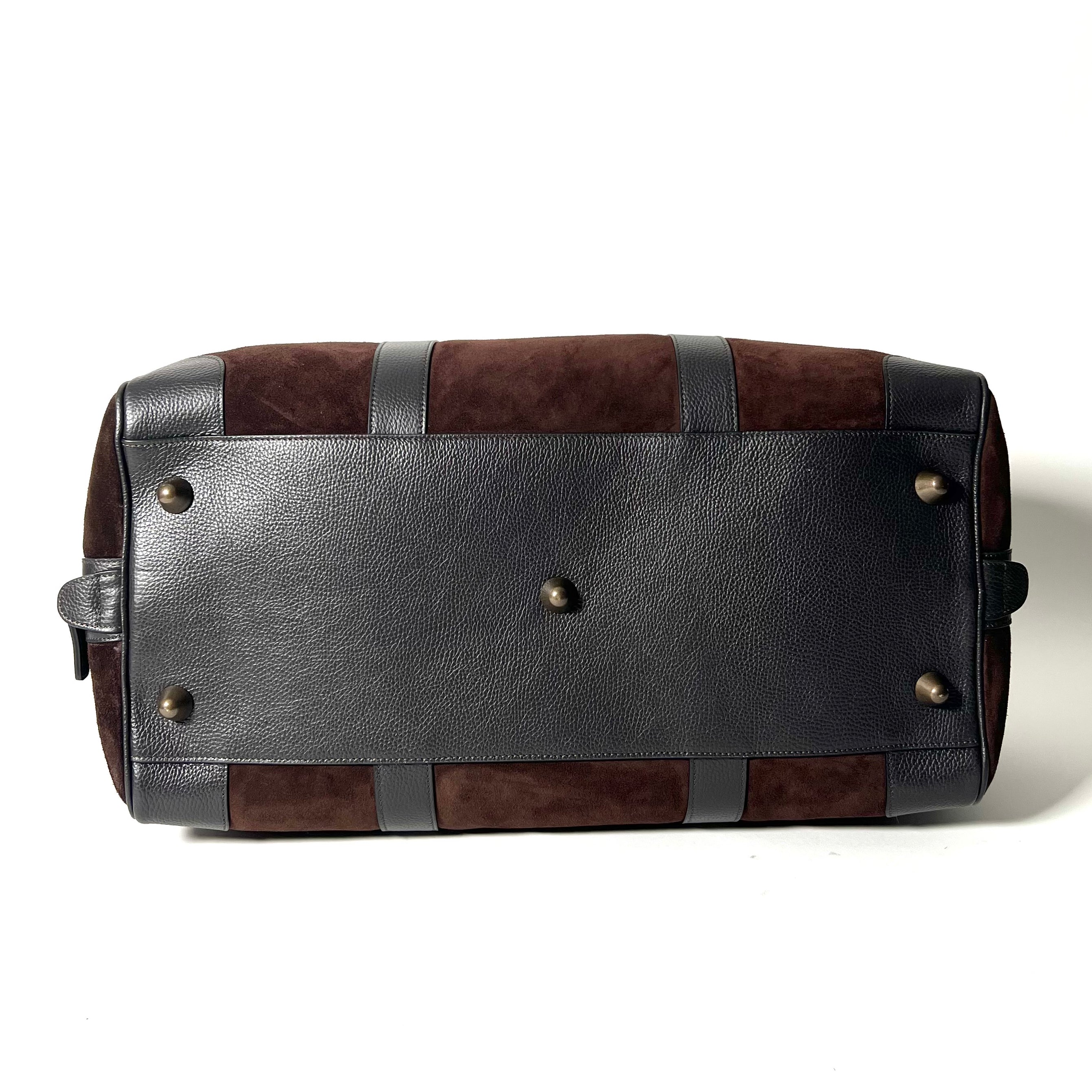 WEEKEND BAG SUEDE DARK BROWN