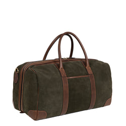 byAxel grön mocka weekend bag i läder tillverkad i Italien.