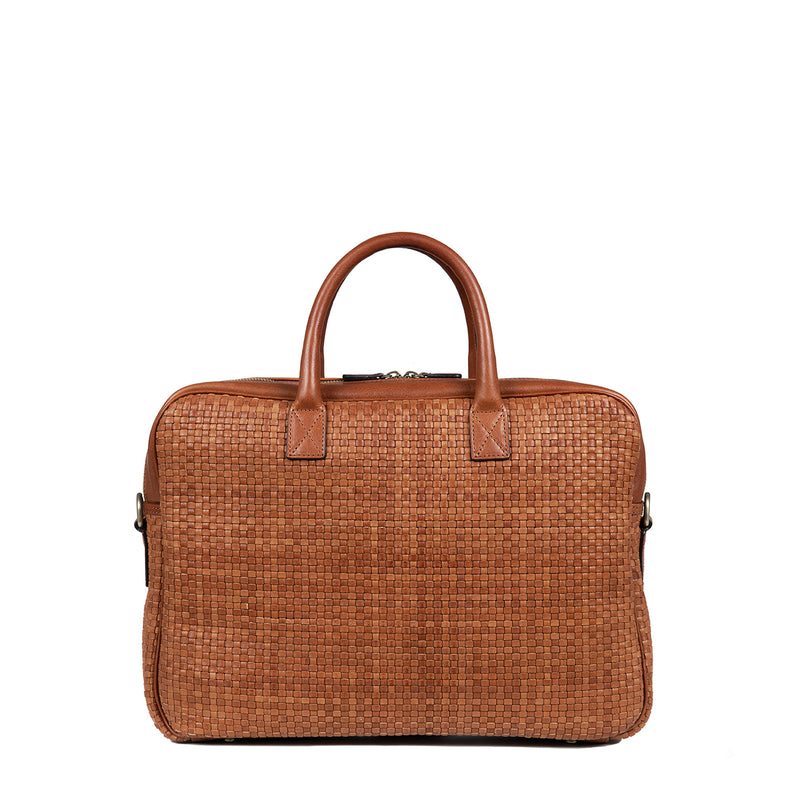 Laptop Bag Woven Brown