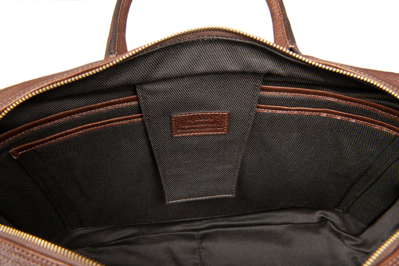 Laptop Bag Grain Brown