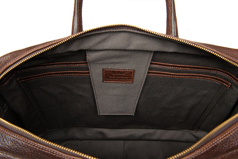 Laptop Bag Grain Dark Brown