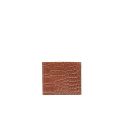 byAxel brun korthållare i croc print läder tillverkad i Italien.