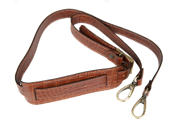Briefcase Croco Brown