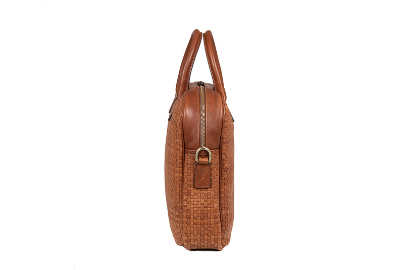 Laptop Bag Woven Brown