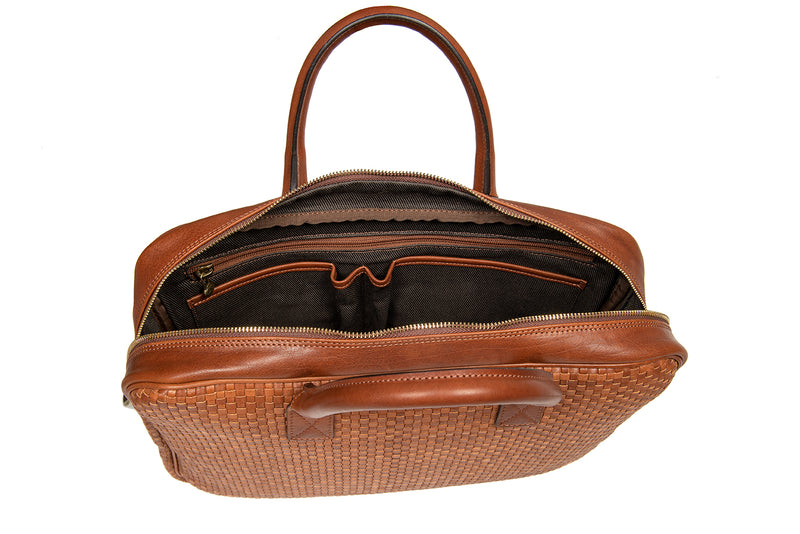 Laptop Bag Woven Brown
