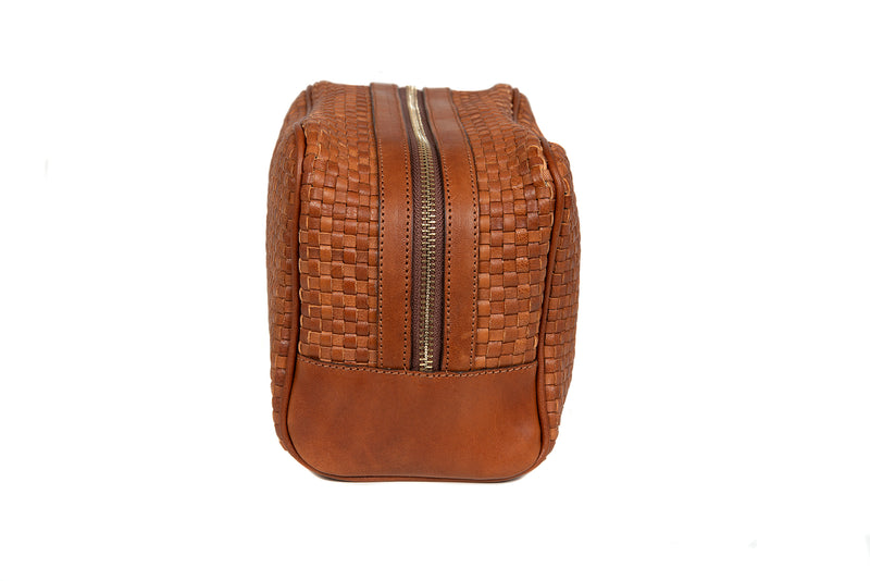 BIG TOILET BAG WOVEN BROWN