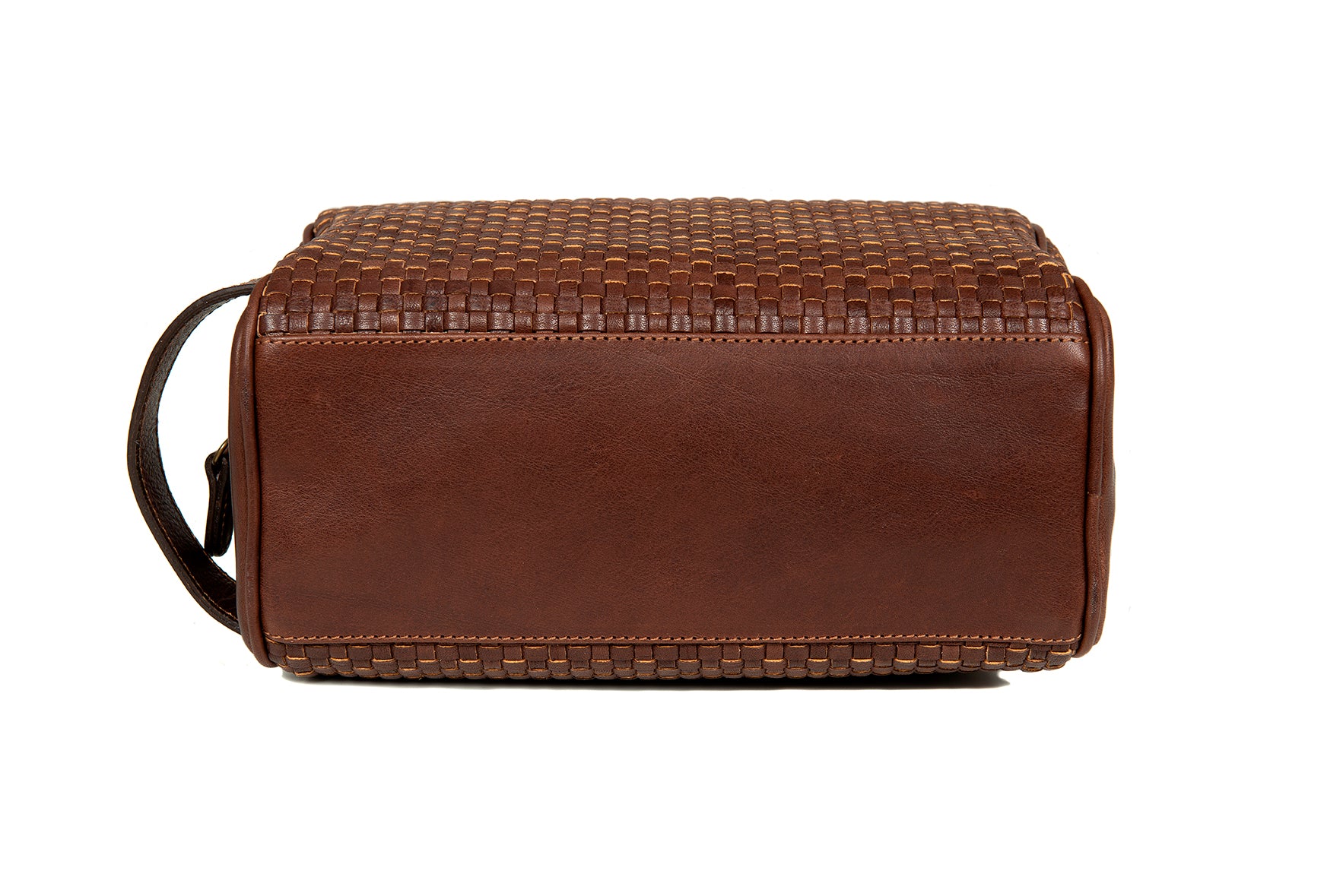 BIG TOILET BAG WOVEN DARK BROWN