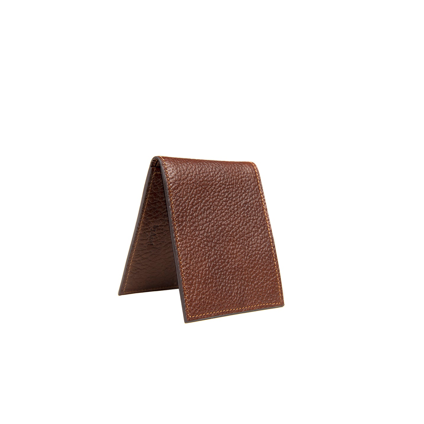 byAxel brun plånbok i läder tillverkad i Italien.